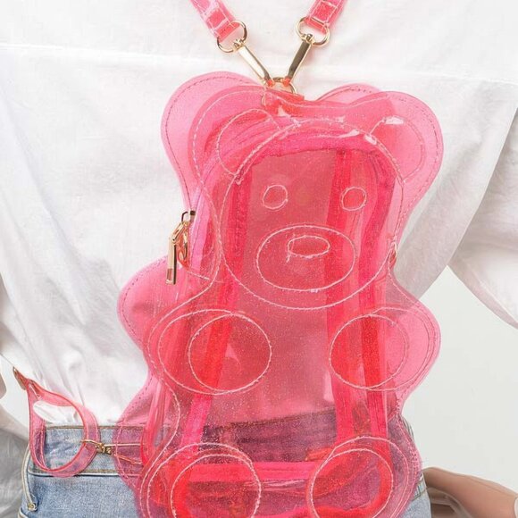 Transparent Teddy Bear Backpack - Picture 2 of 5